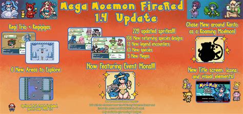 ROM Hacks: Moémon Mega FireRed 1.4 Update .